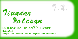 tivadar molcsan business card